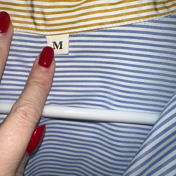 SHEIN Multicolor Striped Button-Up Blouse - Picture 3 of 5